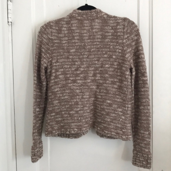 NWT LOFT Tan & White Four Pocket Cardigan, S - Picture 2 of 8
